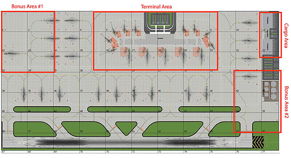 1:500 Single Runway #1 Model Airport Layout