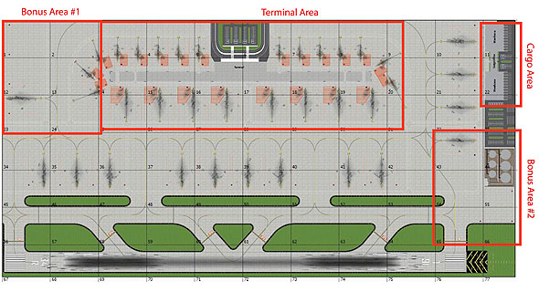 1:500 Single Runway #2 Model Airport Layout