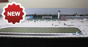 1:400 Single Runway Model Airport #3