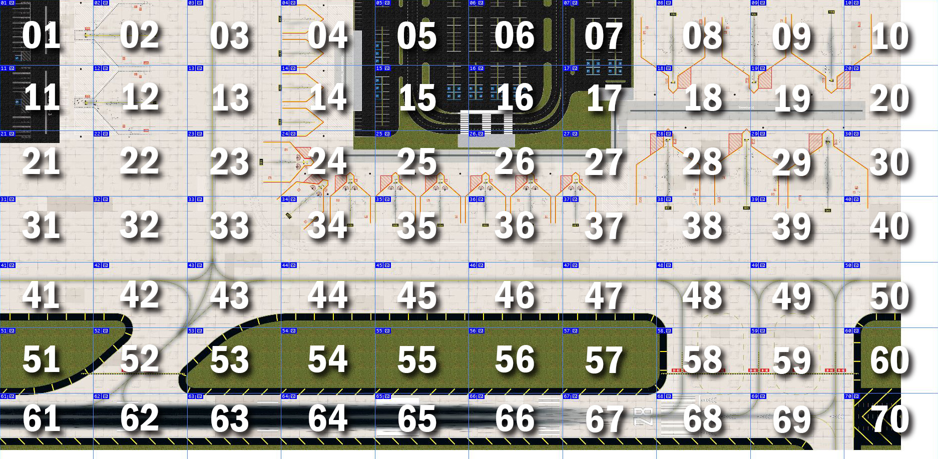 1:400 Single Runway #3 Model Airport Layout