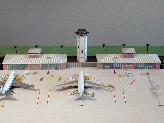 model airport terminal-brick